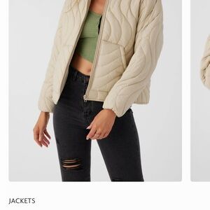 O'Neill Beige Quilted Women's Jacket